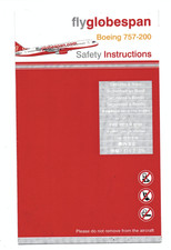 Safety card flyglobespan d'occasion  Châteauneuf-en-Thymerais