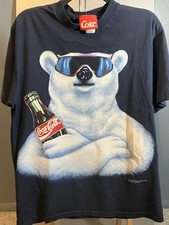 Camiseta Vintage Coca Cola Urso Polar Retrô Anos 90 Ponto Único Tamanho G 1994 comprar usado  Enviando para Brazil