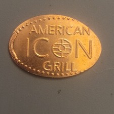 Moeda de um centavo prensada alongada vintage Royal Caribbean Cruise - American Icon Grill comprar usado  Enviando para Brazil