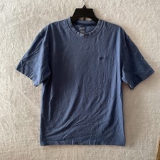 Camiseta masculina Reebok azul sólido grande algodão gola redonda manga curta pulôver, usado comprar usado  Enviando para Brazil