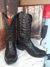 Mens black leather for sale  LEAMINGTON SPA