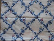 Usado, Antigo 1988 Cyrus Clark Gazebo Algodão Chintz Tecido Quintal Azul Branco 8,5yds 54w comprar usado  Enviando para Brazil