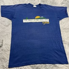 Camiseta azul vintage década de 1980 Great Alaska Bike Trek comprar usado  Enviando para Brazil