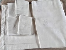 Antique linen serving d'occasion  Expédié en Belgium