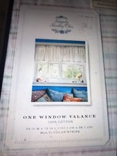 Nova cortina Simply Shabby Chic - Rachel Ashwell listra pastel valance rosa/azul, usado comprar usado  Enviando para Brazil