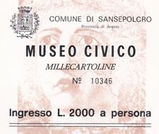 Sansepolcro biglietto museo usato  Roma