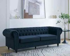 Seater chesterfield velvet for sale  HARROW