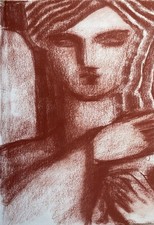 Dessin pastel sanguine d'occasion  France