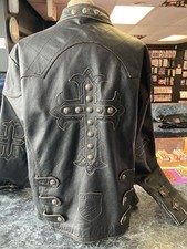 Affliction leather jacket for sale  Perry