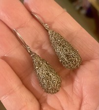 Usado, Brincos pendentes de prata esterlina de tecido turco vintage  comprar usado  Enviando para Brazil