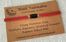 Black tourmaline macrame for sale  KNUTSFORD