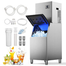 Máquina de fazer gelo comercial 550 lb/24 H 360 lb lixeira de armazenamento limpeza automática comprar usado  Enviando para Brazil