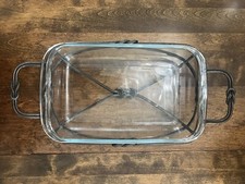 Prato de vidro Marinex com rack de metal, 11x7 comprar usado  Enviando para Brazil