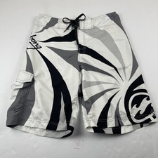 Billabong Board Shorts Men’s 32 Rising Sun Black/White Swim Trunks Hook Loop Fly comprar usado  Enviando para Brazil