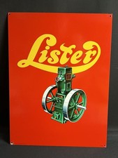 RA LISTER MOTOR ESTACIONÁRIO MÁQUINAS AGRÍCOLAS LITOGRAFIA VINTAGE PLACA DE ESTANHO comprar usado  Enviando para Brazil
