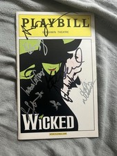 Signed wicked playbill for sale  Huntington