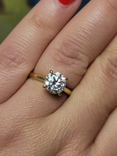 Bague solitaire jaune d'occasion  Paris XII