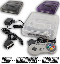 Ultimate SNES Super Nintendo 1CHIP Switchless Region Free & RGB Mod De-Jitter comprar usado  Enviando para Brazil