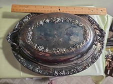 Silver serving dish for sale  Kent