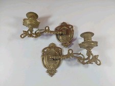 Pair vintage brass for sale  ROSSENDALE