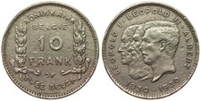 Bélgica - 10 francos / 2 Belga 1930 - Tekst holandês, centenário da Bélgica comprar usado  Enviando para Brazil