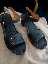 Ladies navy sandals for sale  MERTHYR TYDFIL
