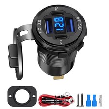 Carregador de carro rápido 12-24V 4 portas adequado para veículos 12V/24V, barcos, motocicletas comprar usado  Enviando para Brazil