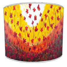 Colourful poppy lampshades for sale  BOLTON