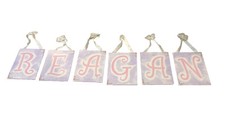 Decoração de quarto nome menina bebê Reagan pendurado na parede lavanda e rosa, usado comprar usado  Enviando para Brazil