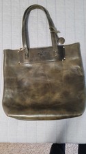 Bolsa tote Will Leather Goods simples verde oliva escura marrom couro cáqui linda!! comprar usado  Enviando para Brazil