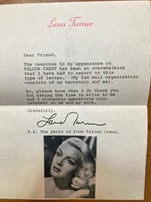 Lana turner autogramm gebraucht kaufen  Gangelt