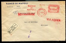 b. racc. via aerea aff. meccanica ROMA BANCO DI NAPOLI del 1960  CANADA (A1261) comprar usado  Enviando para Brazil