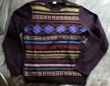 Pull jacquard bleu d'occasion  Perpignan-