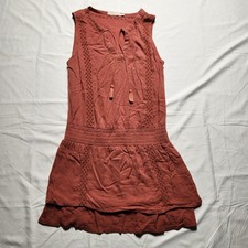 Usado, Vestido prAna Feminino XS Seaview Sky Sem Mangas Bordado Boho Laranja Queimado comprar usado  Enviando para Brazil