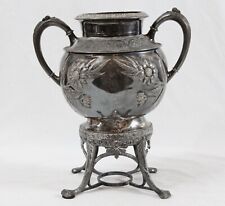 Middletown Antigo c1900 Placa de Prata Urna de Chá Samovar Perseguido Floral Girassol, usado comprar usado  Enviando para Brazil