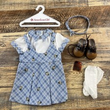 Usado, Kit American Girl Kit Kittredge Roupa Escolar Blusa Jumper Cinto Meias Sapatos Pente comprar usado  Enviando para Brazil