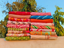 Lote completo de 10 peças indianas colchas de algodão vintage colcha Kantha, usado comprar usado  Enviando para Brazil