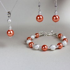 Coral orange pearl for sale  PAISLEY