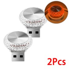 2x USB LED luz interior de carro luzes ambientes atmosfera lâmpadas brilhantes acessórios comprar usado  Enviando para Brazil