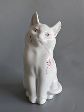 Usado, Estatueta de gato sentado ROYAL COPENHAGEN Dinamarca porcelana canelada roxo rubi comprar usado  Enviando para Brazil
