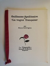 Guillaume apollinaire vogue d'occasion  Paris XVIII