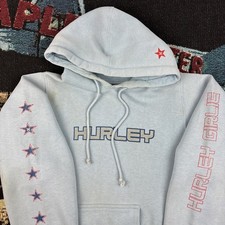 Moletom com capuz vintage Y2K Hurley Girlie tamanho pequeno azul desbotado estrelas grunge comprar usado  Enviando para Brazil