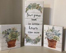 Succulent canvas wall for sale  Lincoln