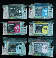 Conjunto 6 Tintas Epson 78 Genuínas T0781 Preto T078920 C (T0782-T0784-T0786)_Ajuste 77 Tintas comprar usado  Enviando para Brazil
