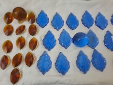 Pingentes de lustre vintage azul e âmbar com 2 em forma de bola  comprar usado  Enviando para Brazil