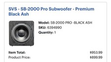 Svs 2000 pro for sale  Essex