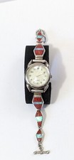 Relógio feminino Southwestern com incrustação de coral e opala - Prata esterlina - Fecho alternado comprar usado Relógio feminino Southwestern com incrustação de coral e opala - Prata esterlina - Fecho alternado comprar usado  Enviando para Brazil