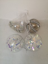 Clear glass baubles for sale  ROTHERHAM