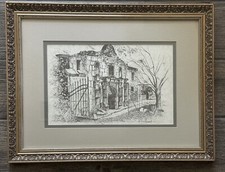 Framed pen ink for sale  San Antonio