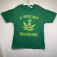 Camiseta Funny Humor St. Patrick's Day alta erva daninha irlandesa 420 masculina grande 100% algodão comprar usado  Enviando para Brazil